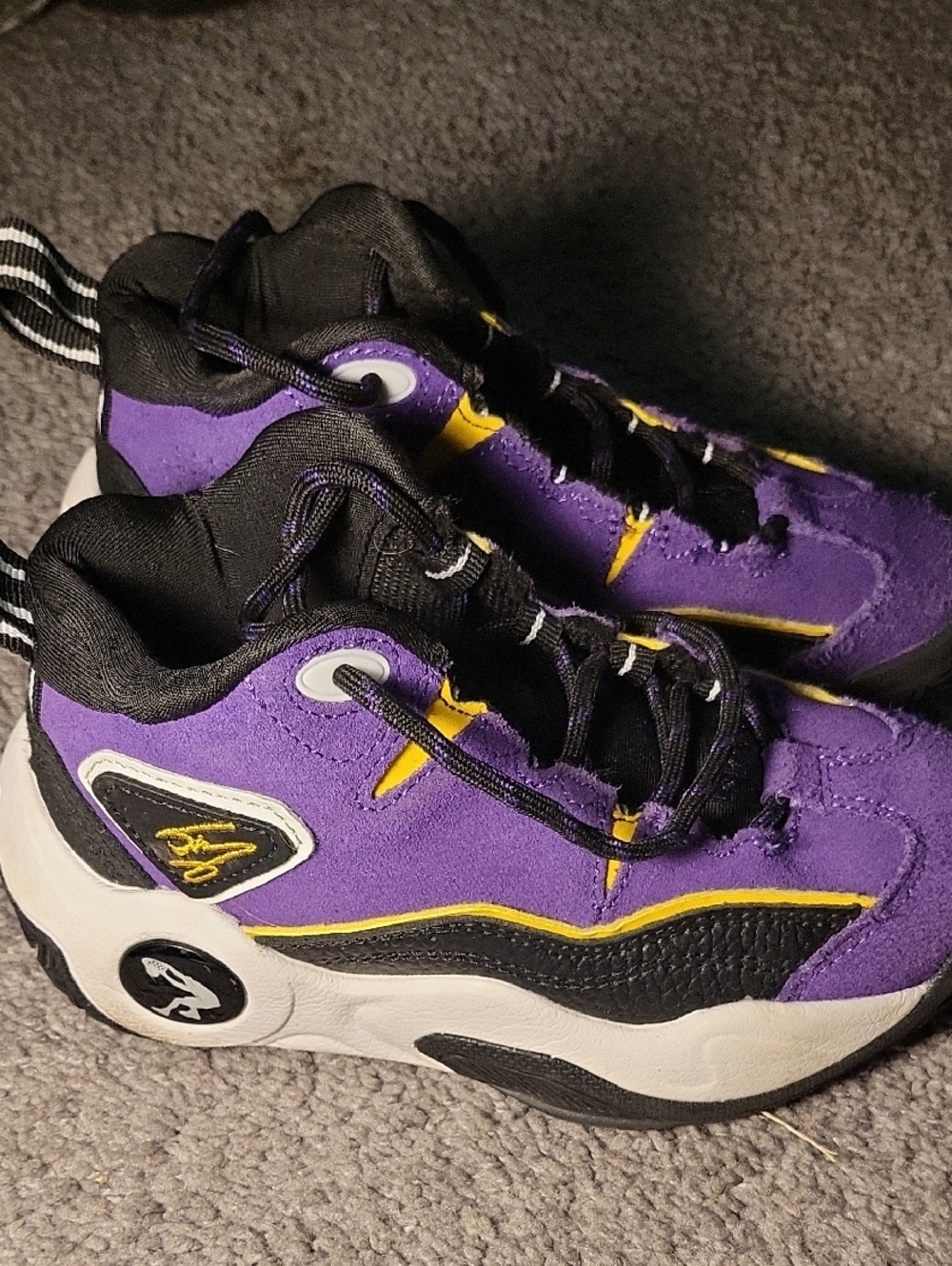 Kids Purple and Black Athletic Shoes